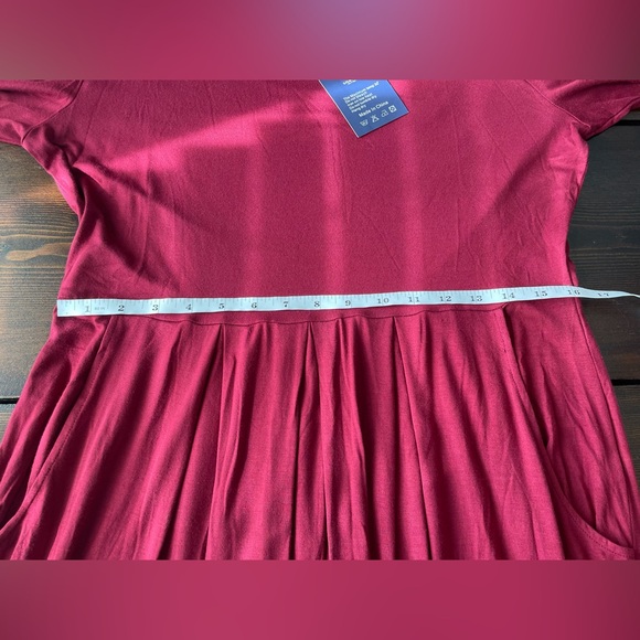 *SALE* Women’s long sleeve pleated stretchy dress, knee length pockets XL NWT - Picture 10 of 15